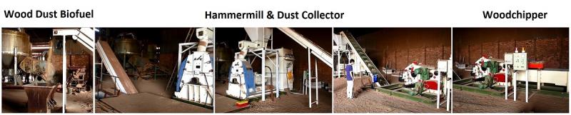 Reclaimed Wood Dust Biofuel Production Line